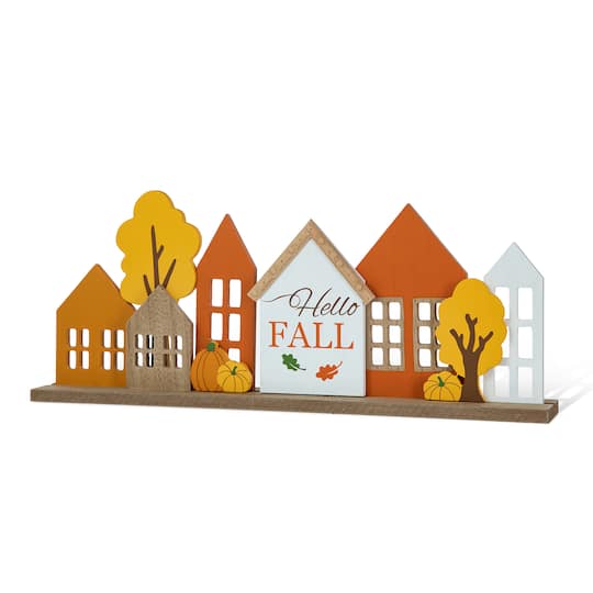 Glitzhome® 20" Fall Wood House Table Décor